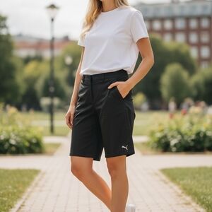 Puma Women's Black Performance Bermuda Shorts